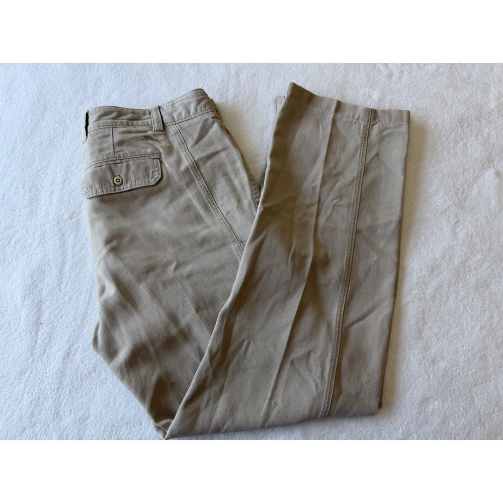 Tommy Bahama Relax Mens 34x32 Khaki Tan Tencel Cotton Cargo Pants Straight Leg
